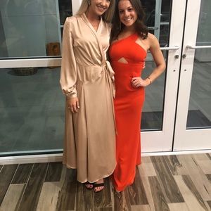 Nasty gal satin wrap dress